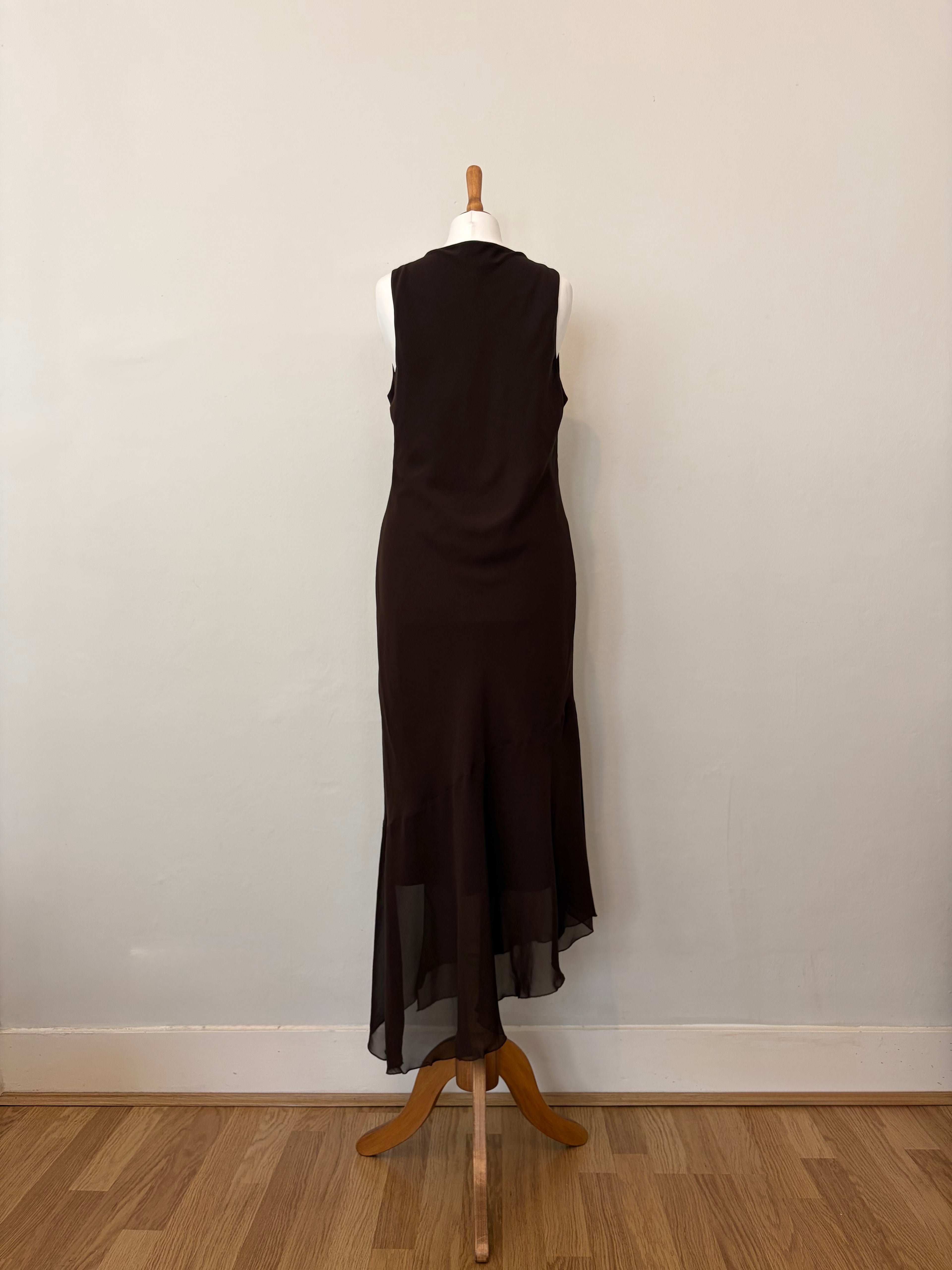Brown dress with silver hardware