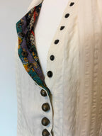 2000's white boho top with scarf