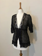 Sheer top with lace details