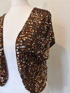 Gold sequin bolero/shrug