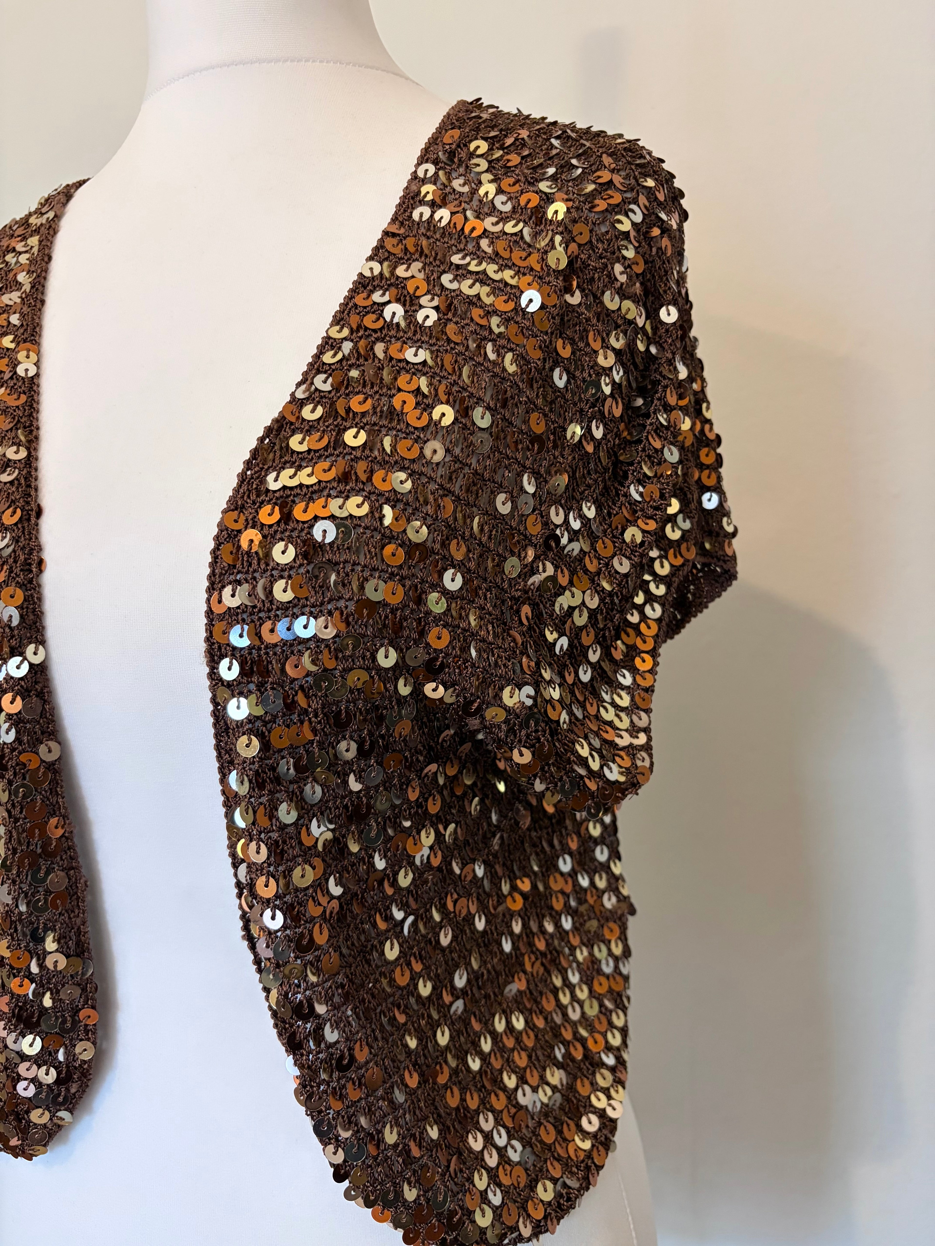 Gold sequin bolero/shrug