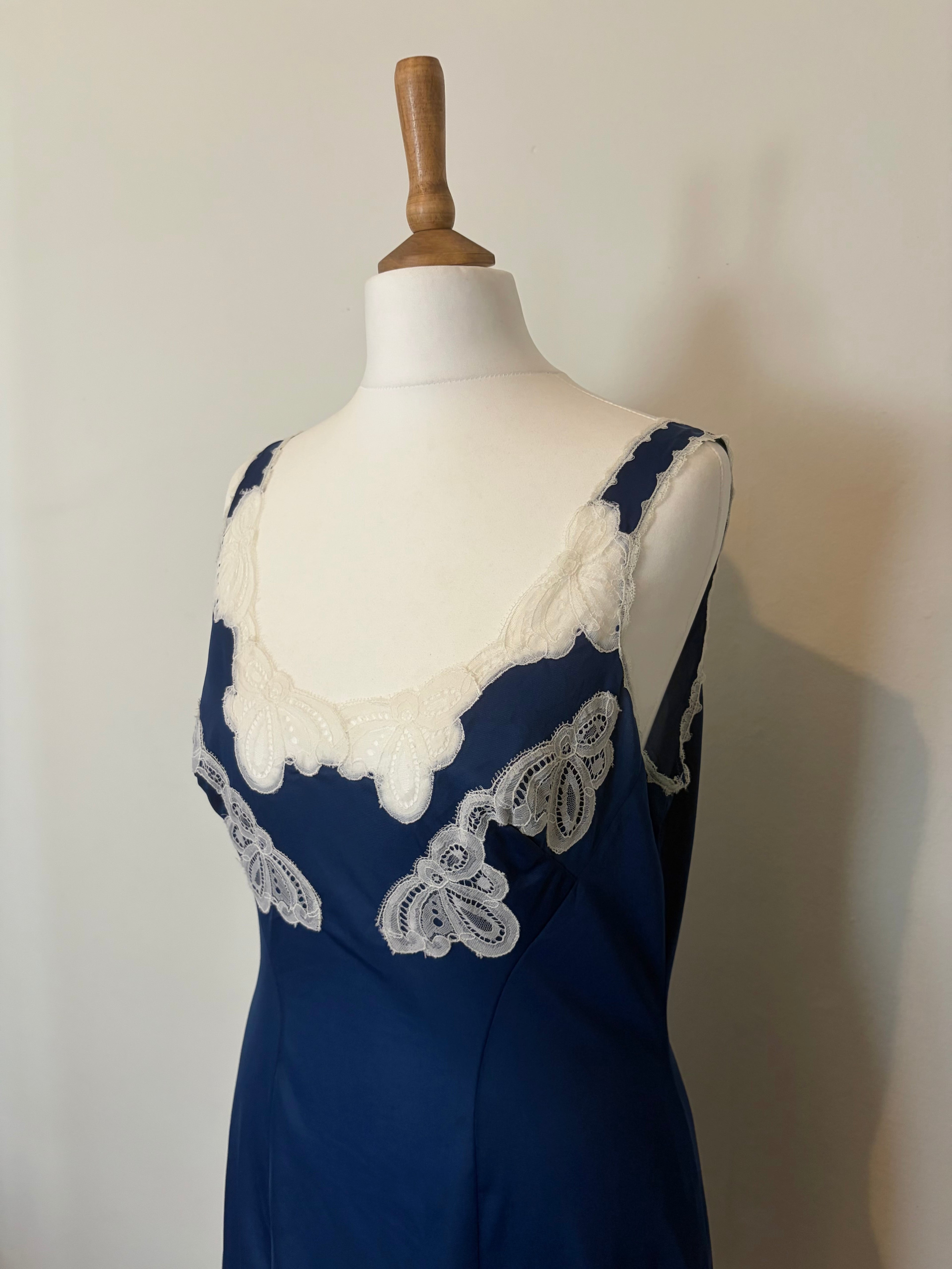 Blue mini slip dress