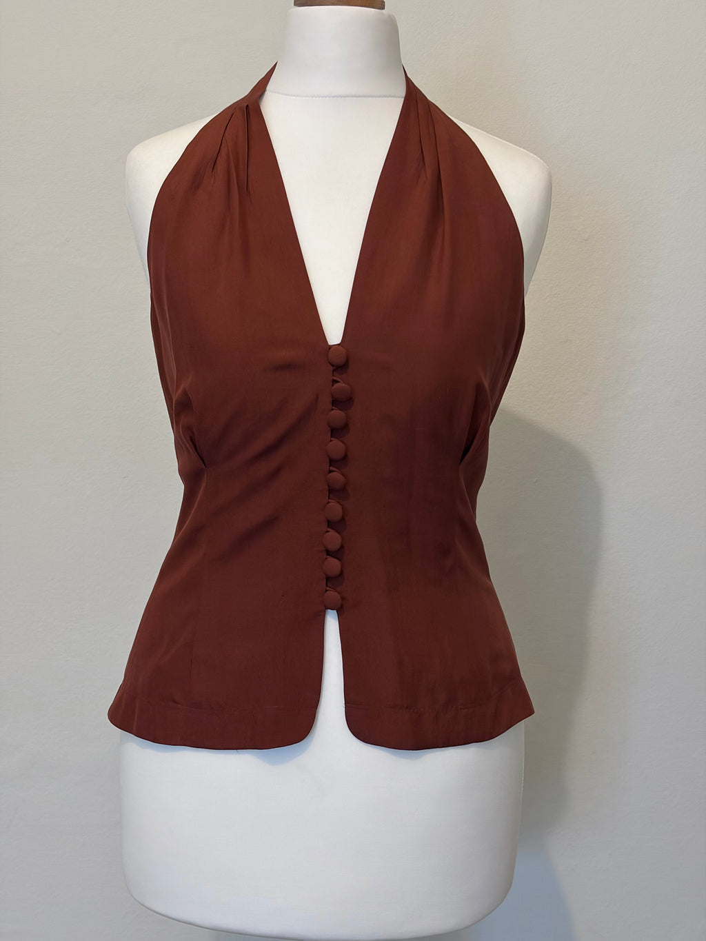Silk halterneck top