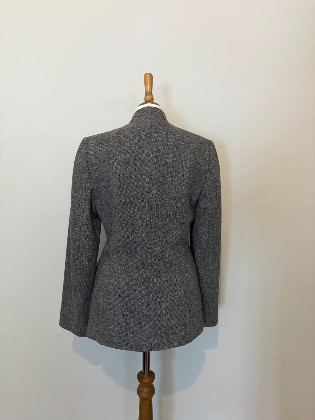 Grey wool-blend tailored jacket