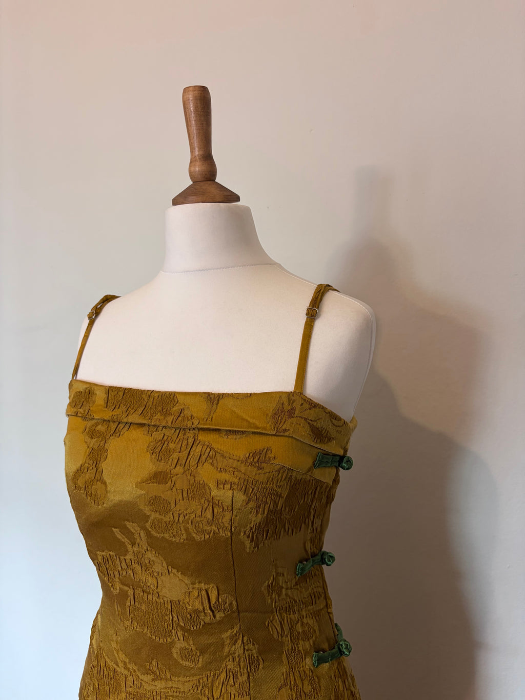 Mustard yellow midi dress