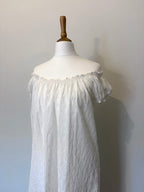 White cotton broderie anglaise dress
