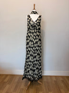 Floral maxi dress with matching scarf