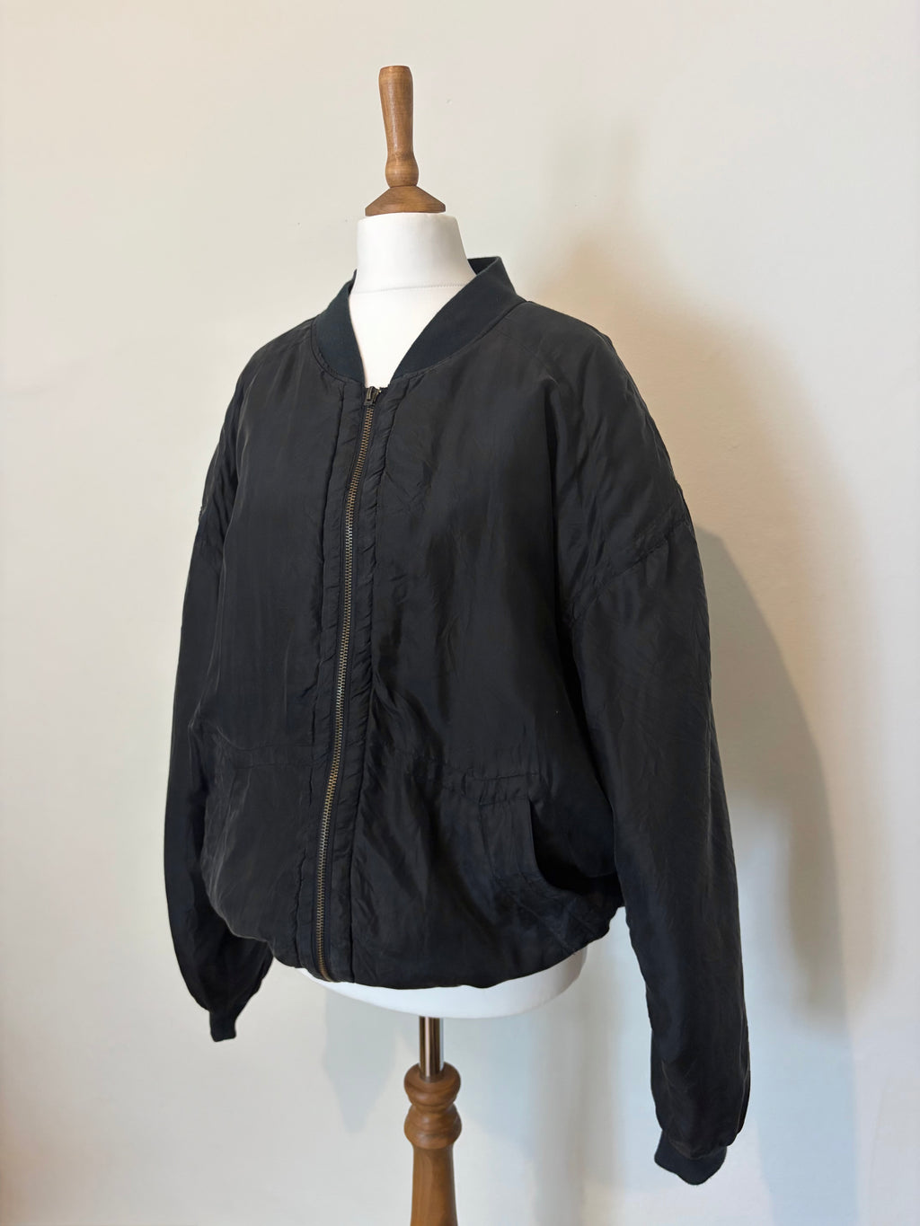 100% silk vintage bomber