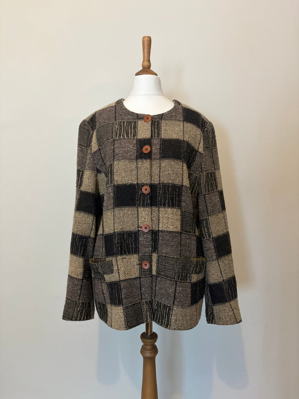 Brown checkered jacket