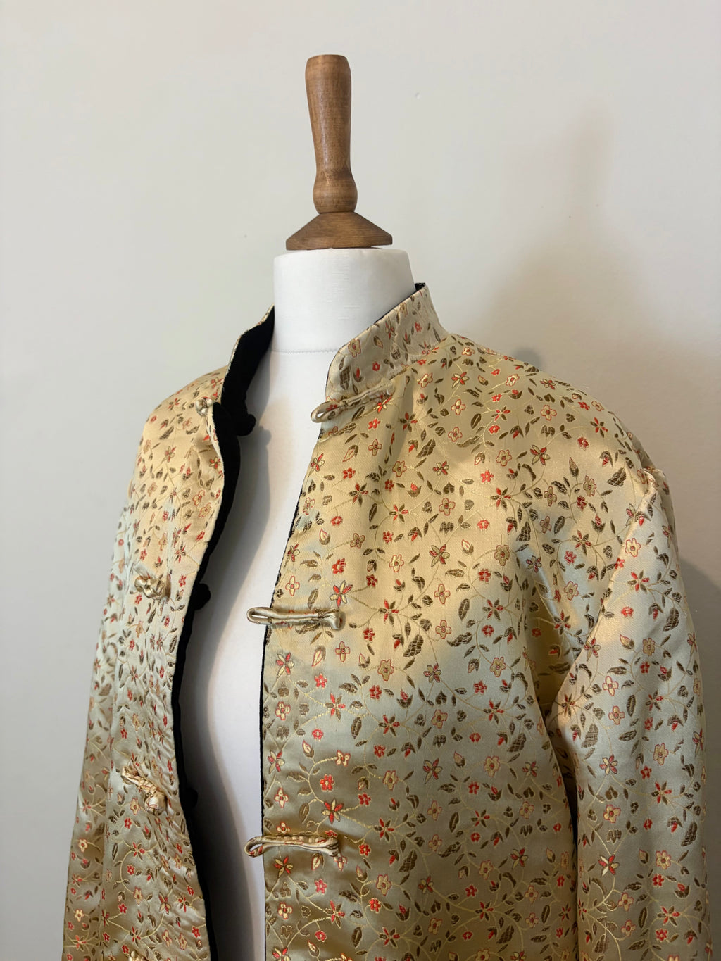 Reversible oriental velvet coat