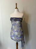 100% silk scarf with beaded trim