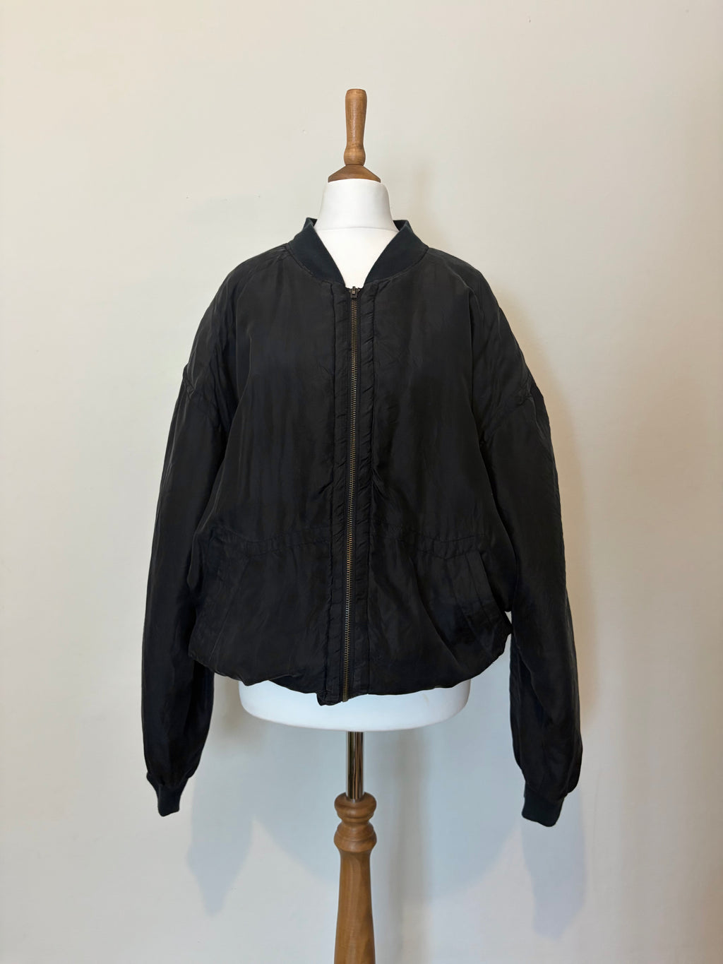 100% silk vintage bomber