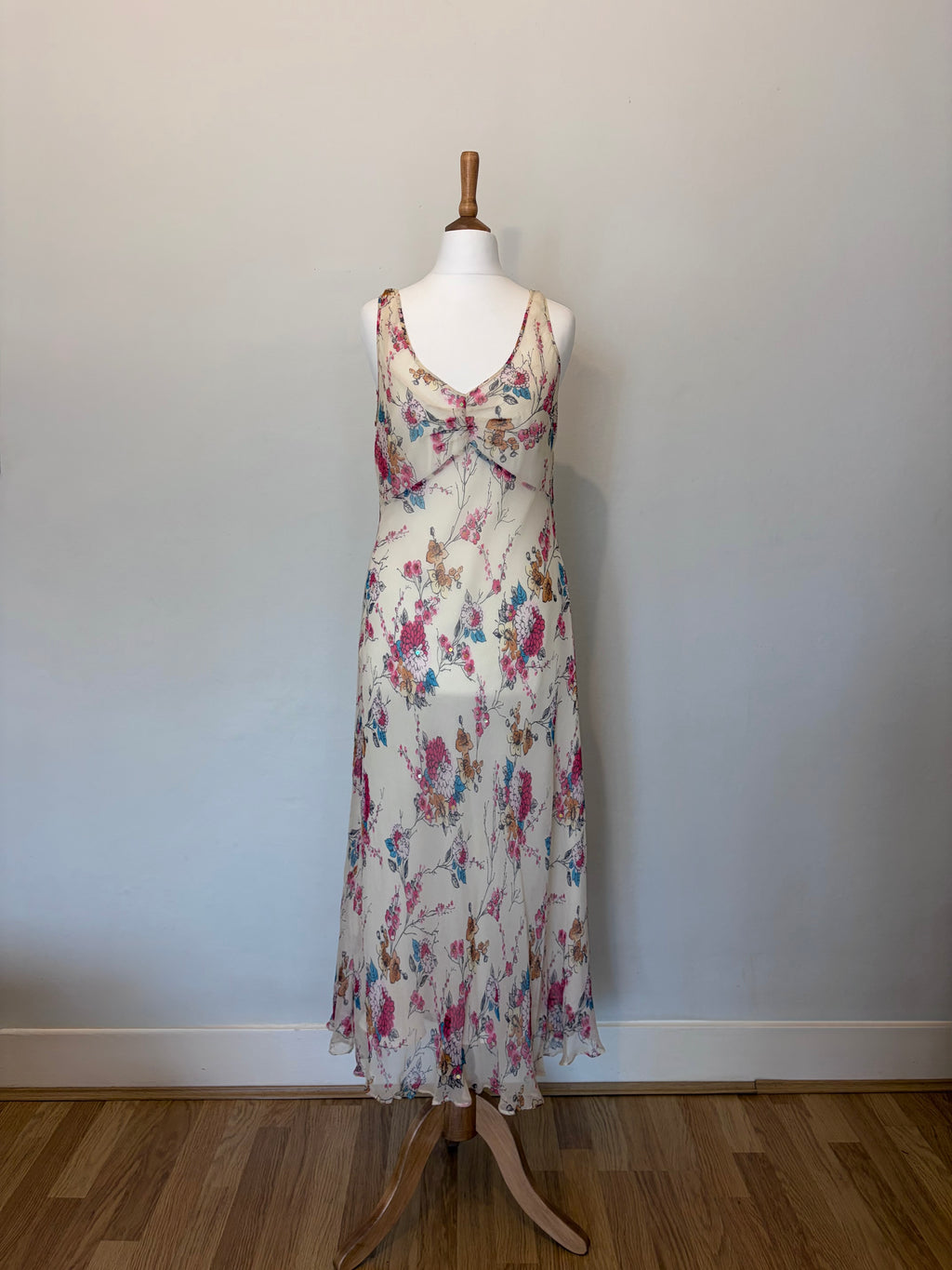 100% silk floral fairy dress