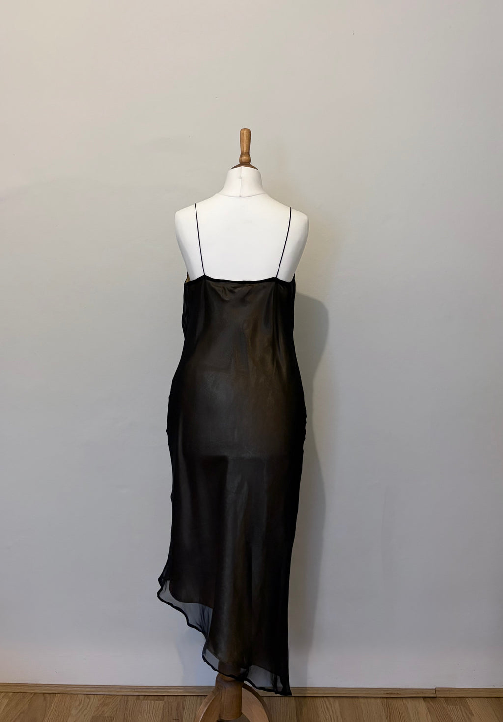 Brown & gold asymmetric dress