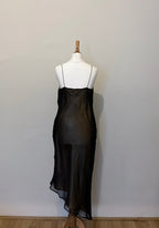 Brown & gold asymmetric dress