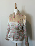 Floral print jacket with button detail