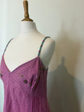 Pink midi dress with beaded straps
