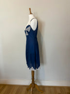 Blue mini slip dress