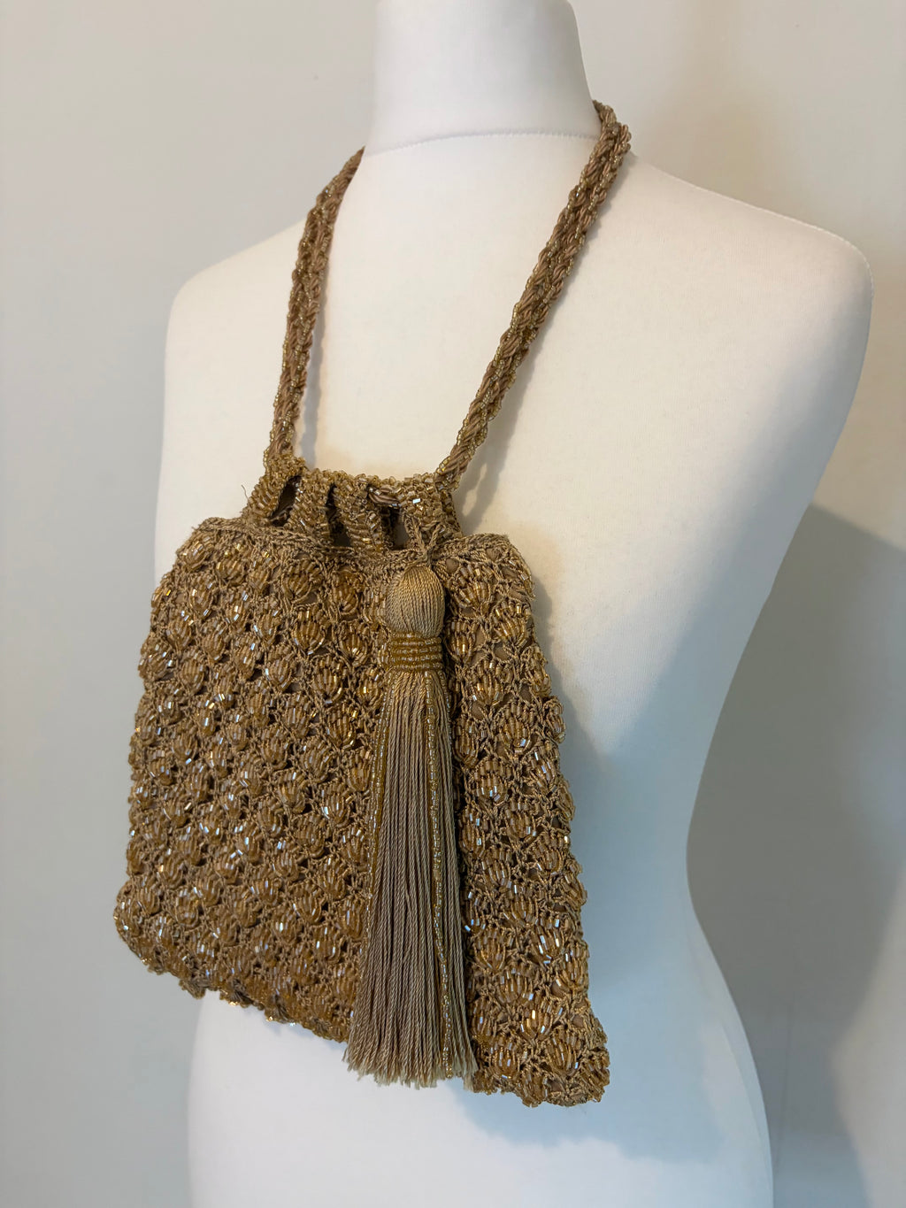 Embellished bag with tassel