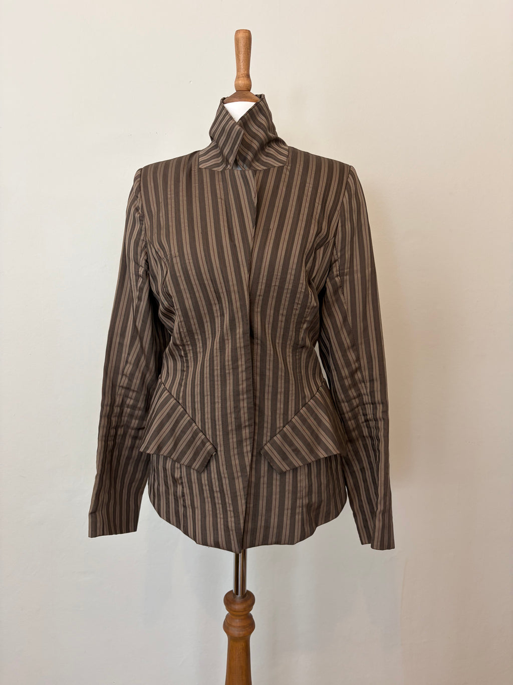 Brown and gold stripe jacket