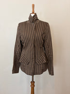 Brown and gold stripe jacket