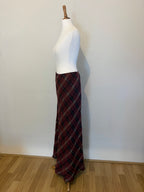 Wool plaid maxi skirt
