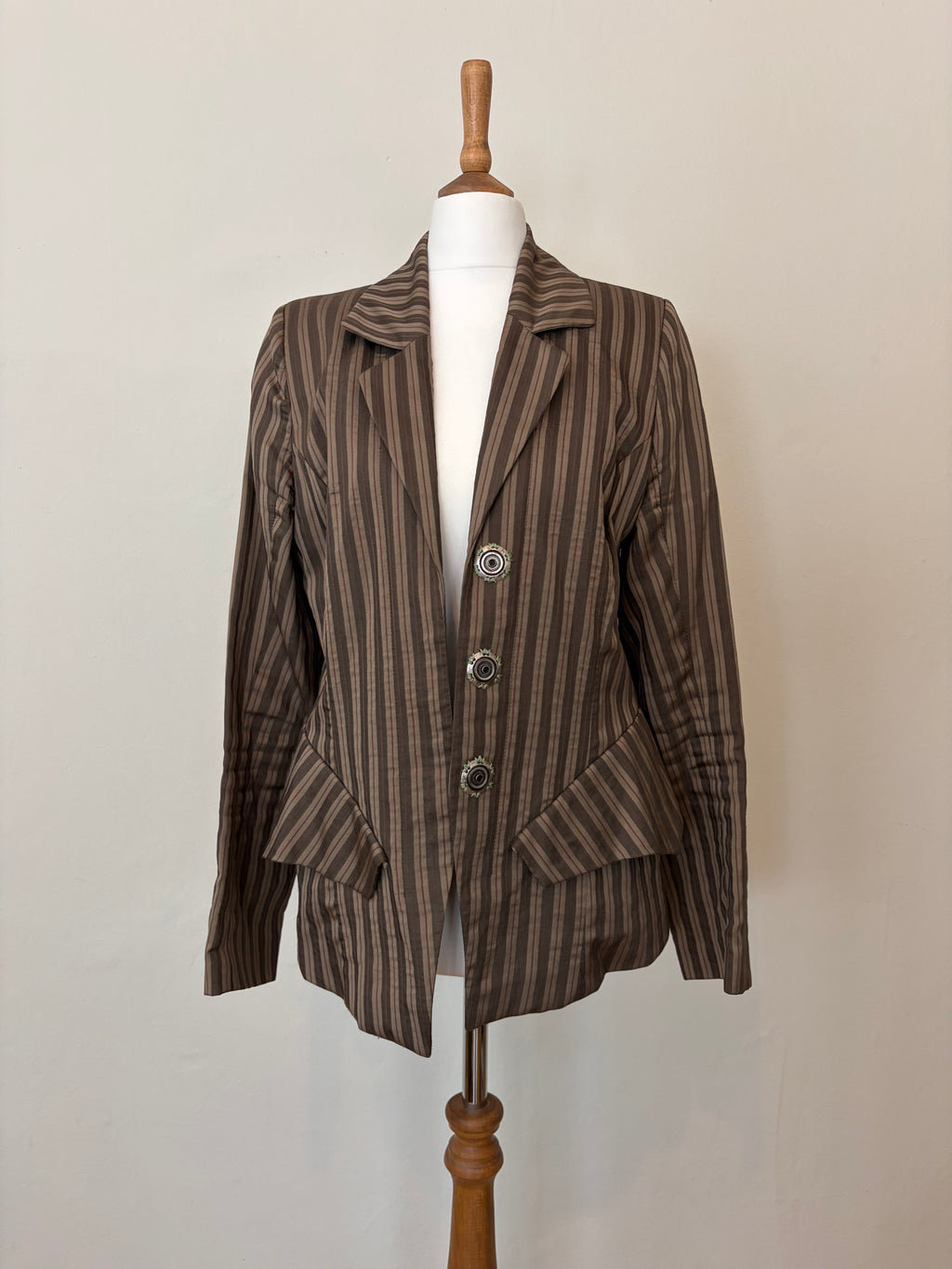 Brown and gold stripe jacket