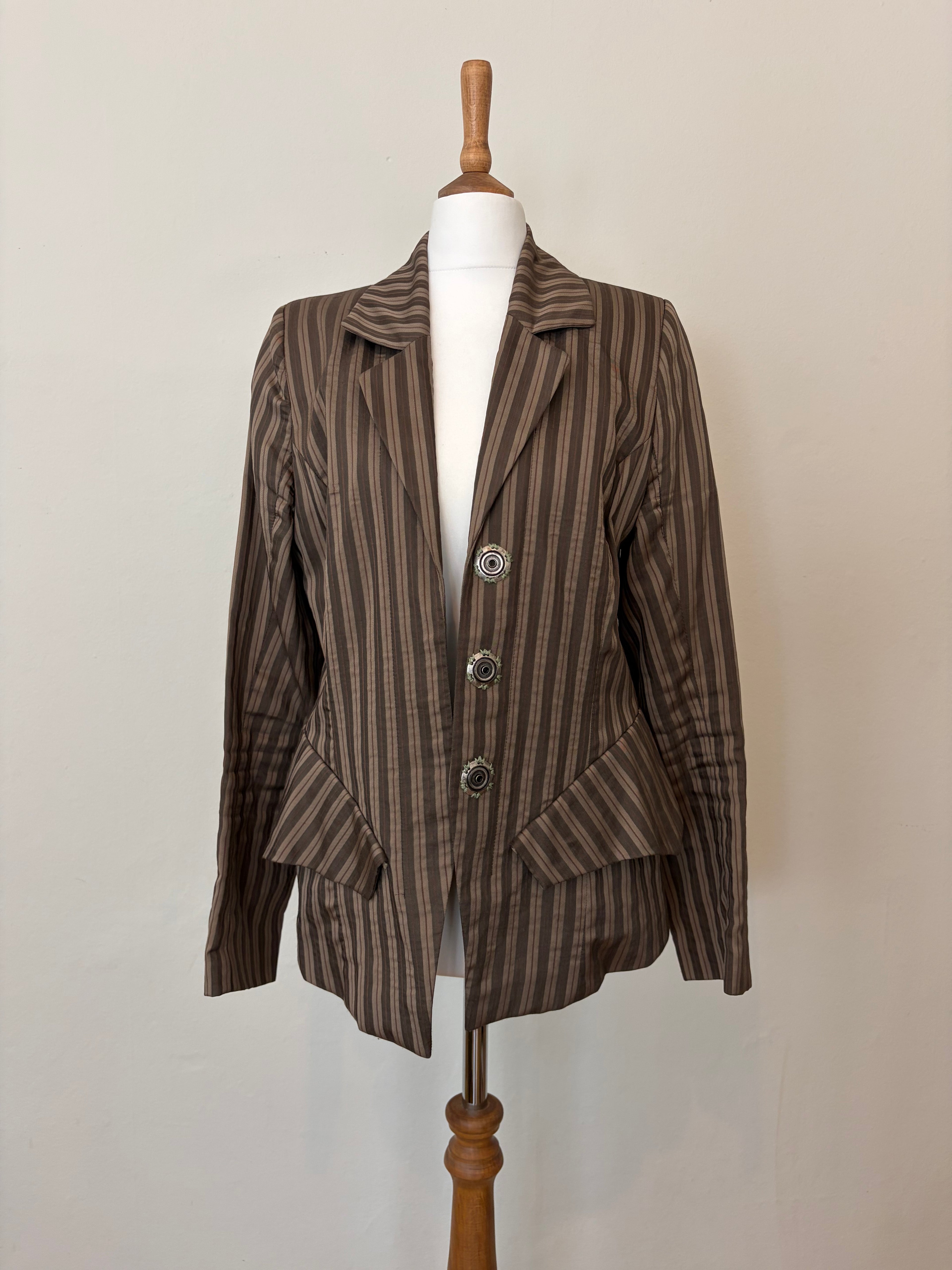 Brown and gold stripe jacket