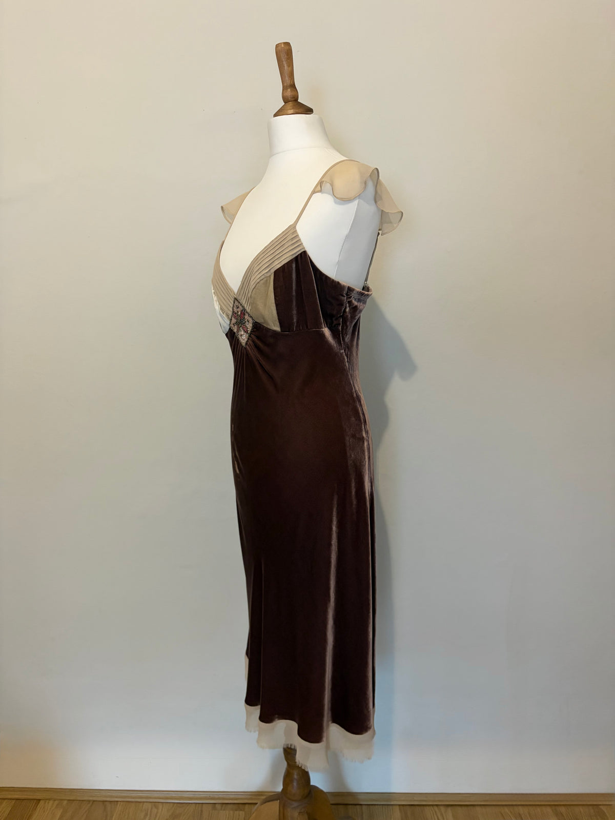 Brown velvet fairy dress