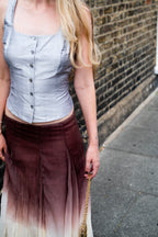 100% silk silver top