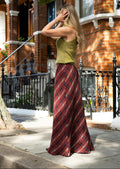 Wool plaid maxi skirt