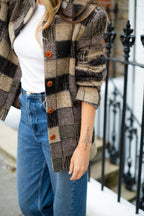 Brown checkered jacket