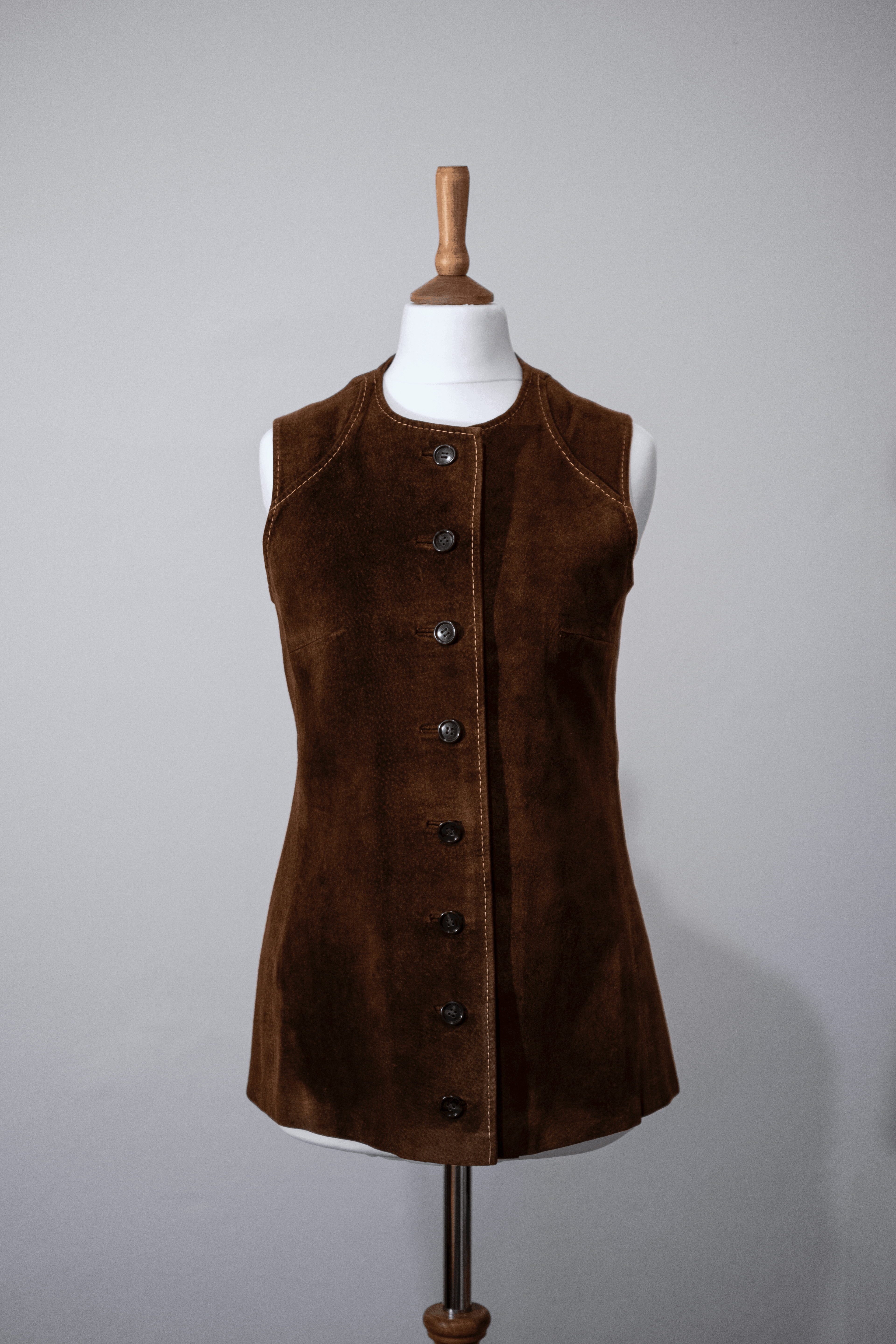 Brown 100% Suede Waistcoat