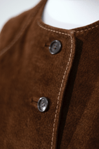 Brown 100% Suede Waistcoat