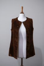 Brown 100% Suede Waistcoat