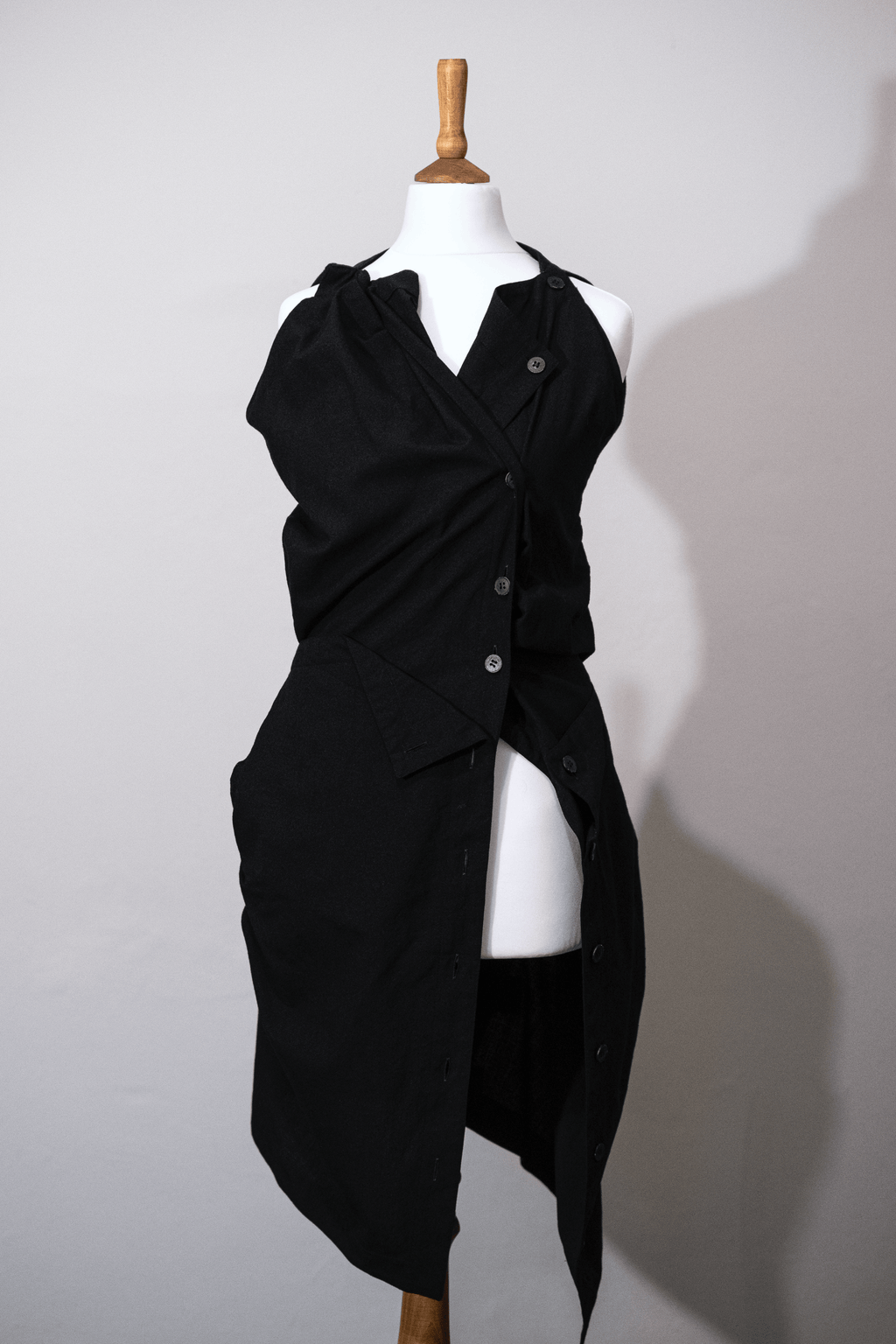 Balanciaga button asymetric dress