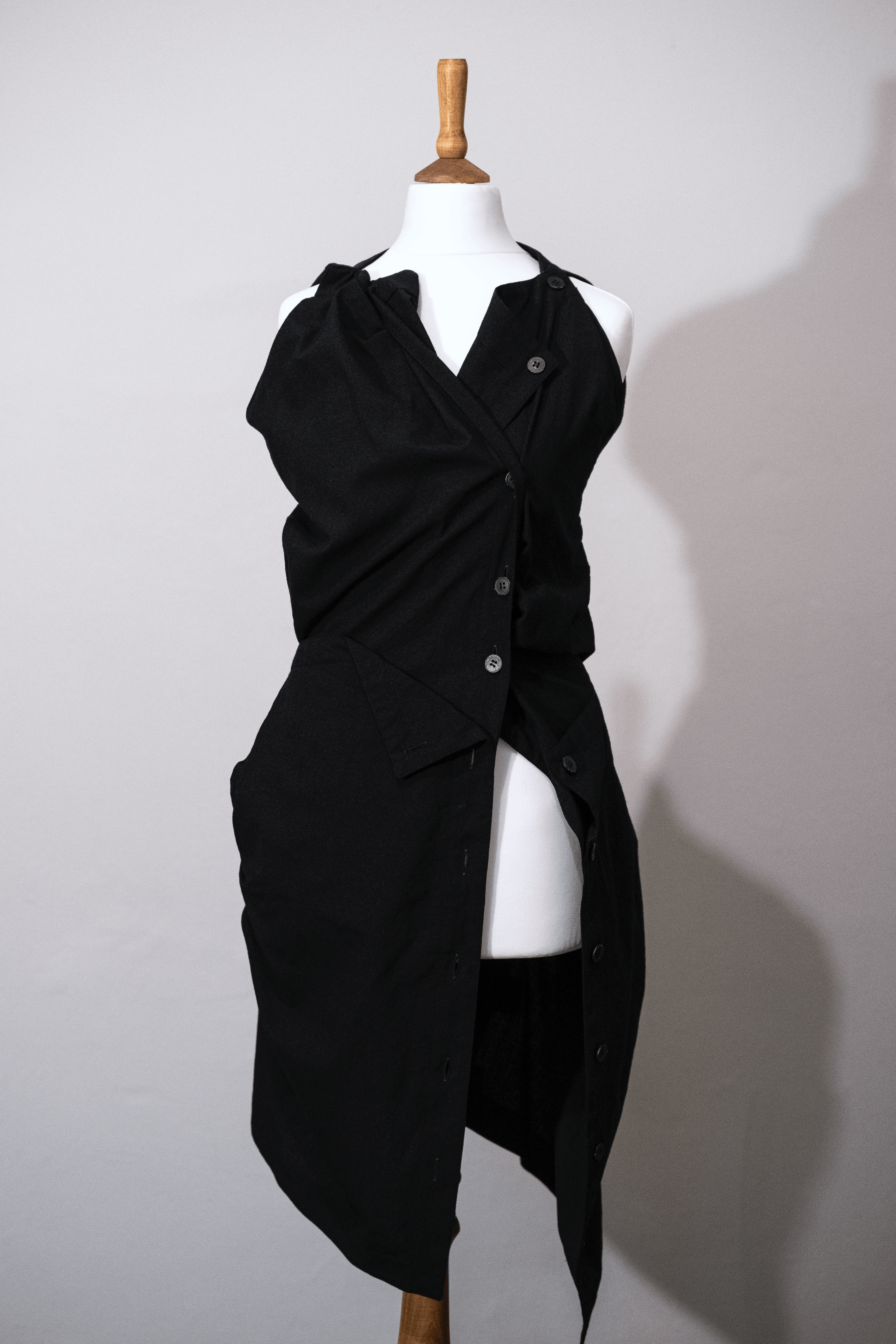 Balanciaga button asymetric dress