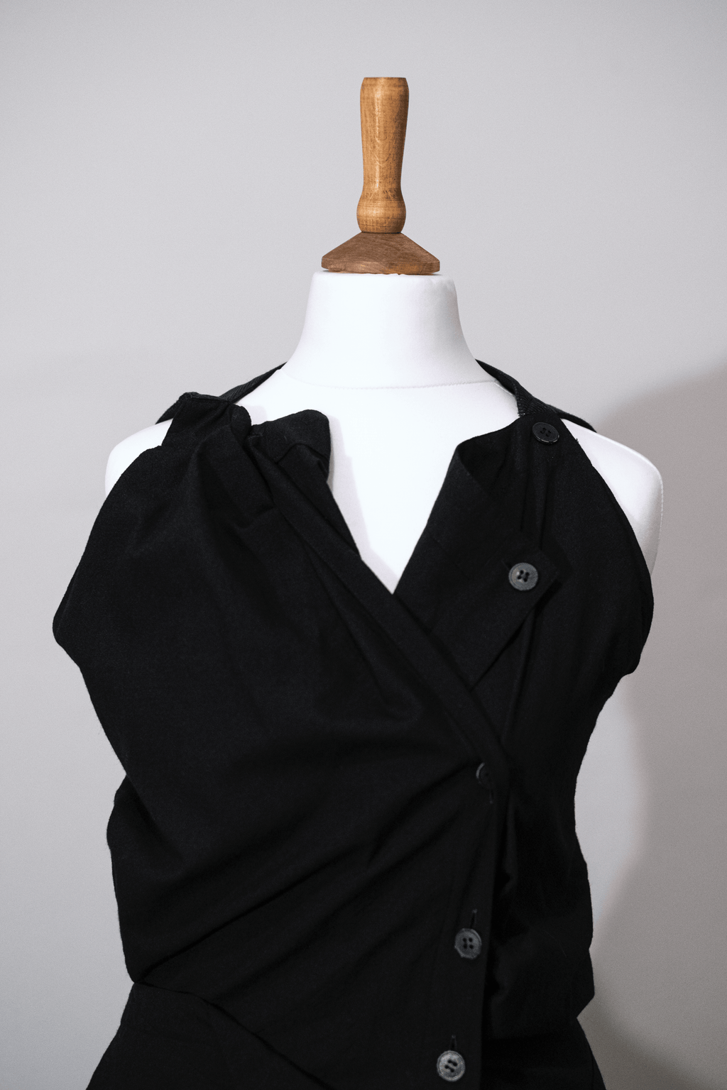 Balanciaga button asymetric dress