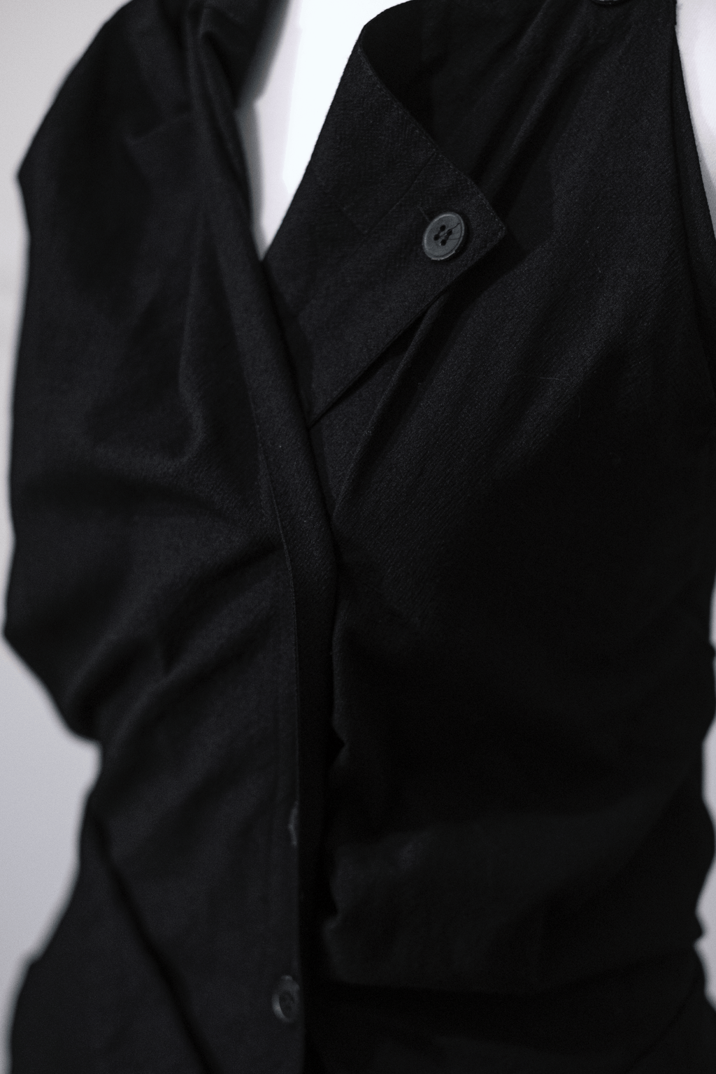 Balanciaga button asymetric dress