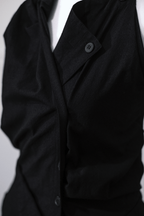 Balanciaga button asymetric dress