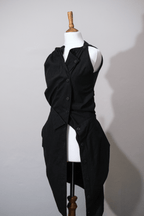 Balanciaga button asymetric dress