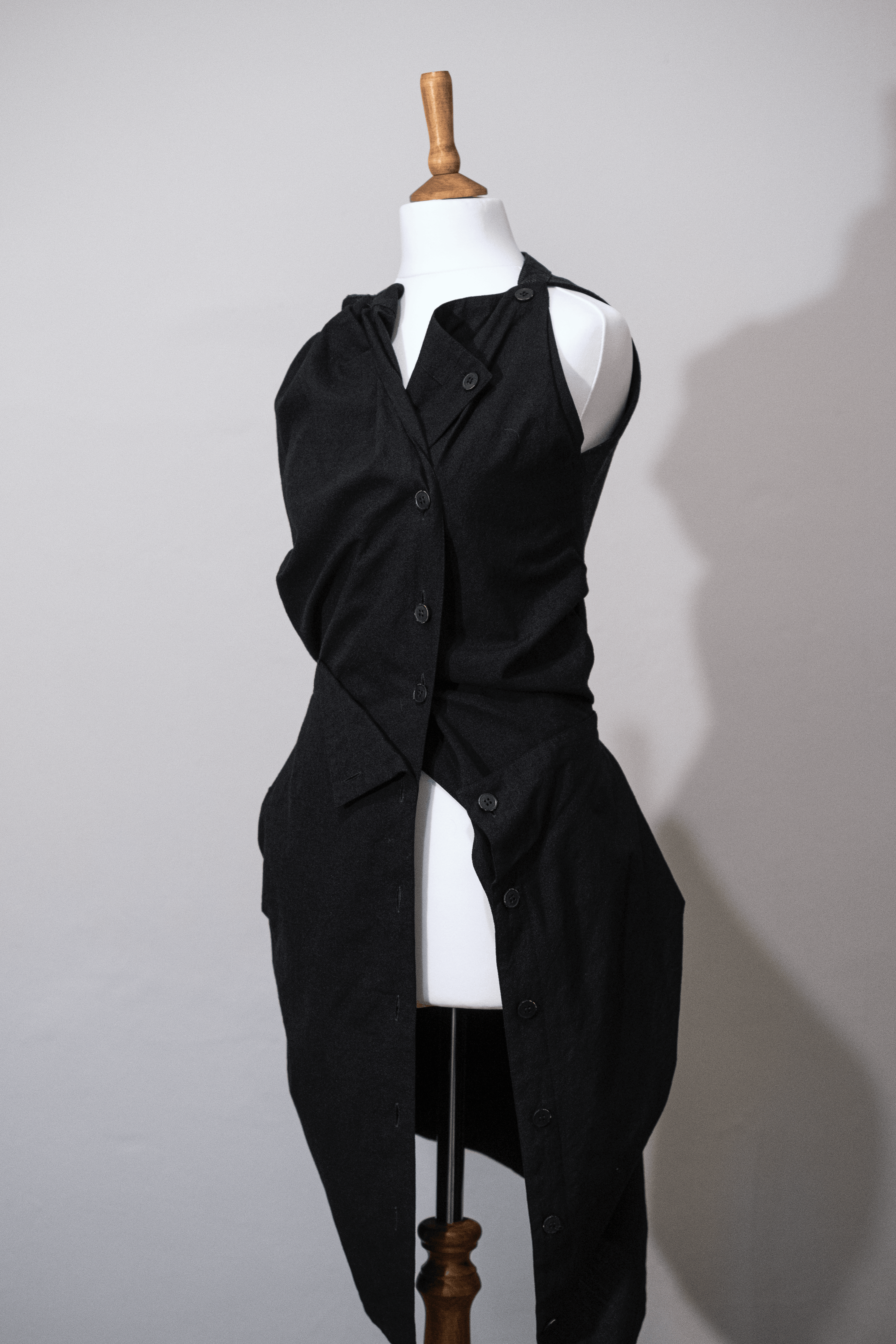 Balanciaga button asymetric dress