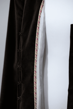 Brown tie-front jacket