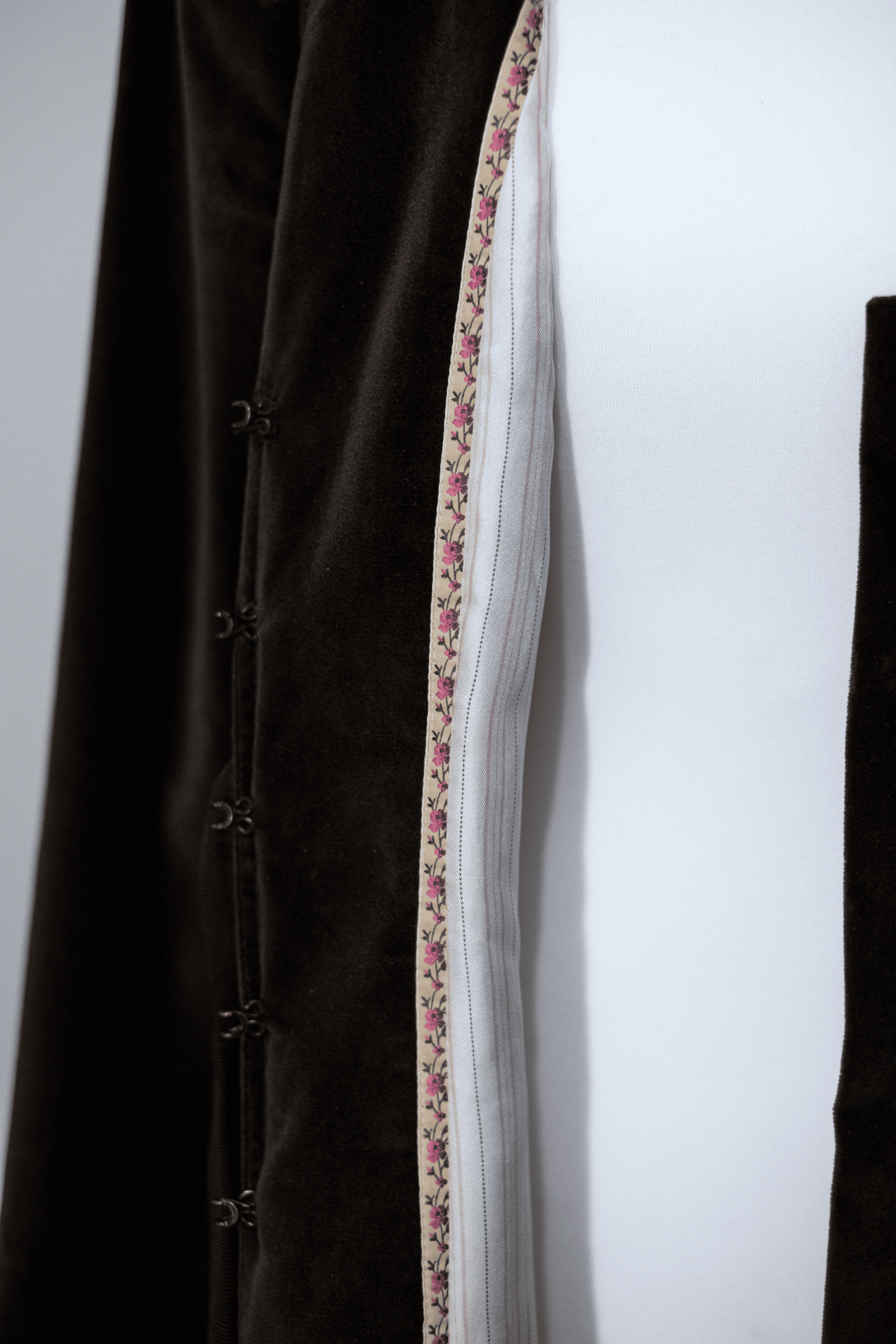 Brown tie-front jacket