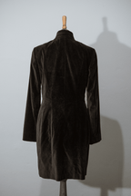 Brown tie-front jacket