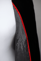 Velvet faux fur cuff jacket