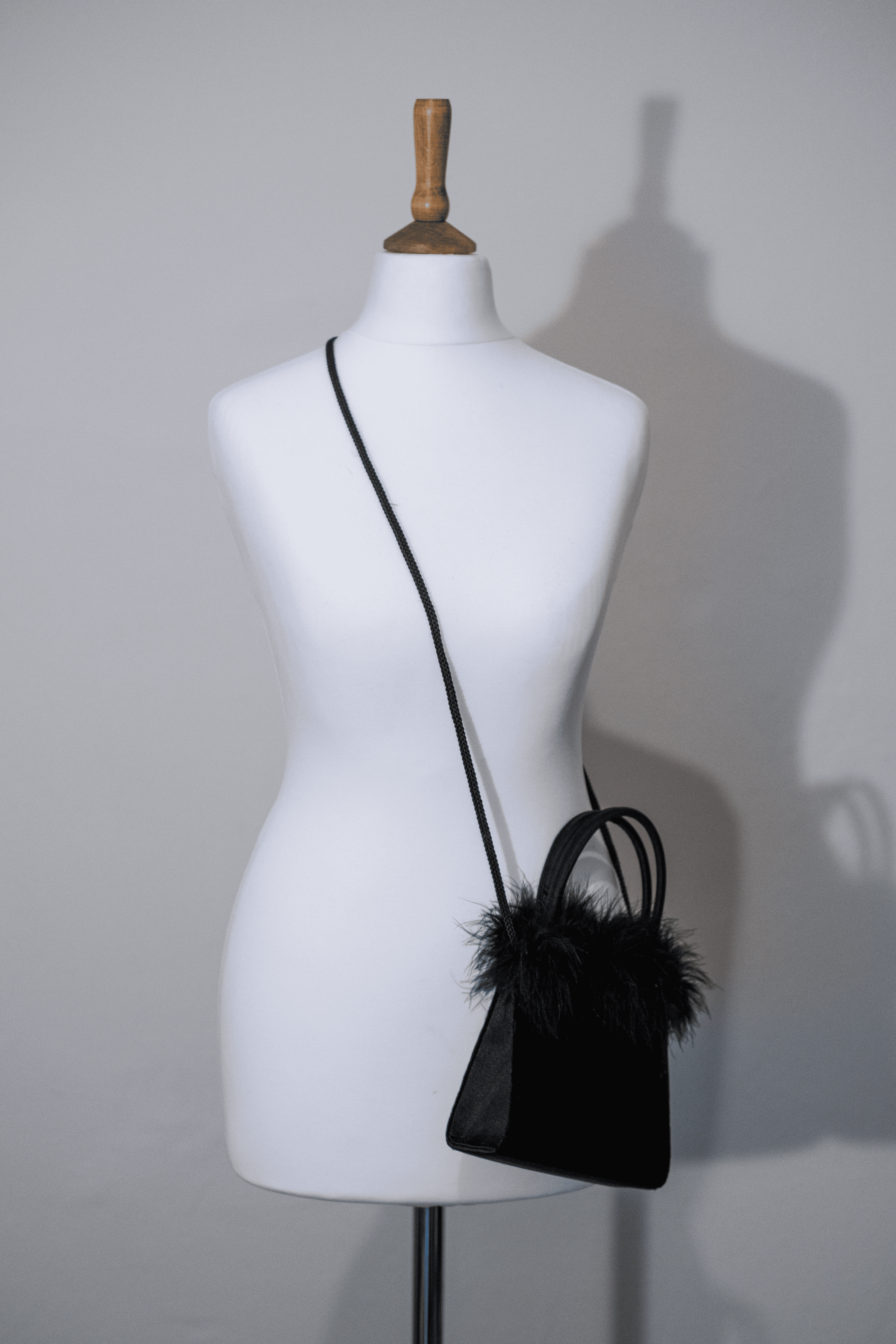 Velvet feather bag