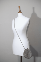 Silver diamante bag with chain strap