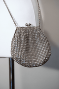 Silver diamante bag with chain strap