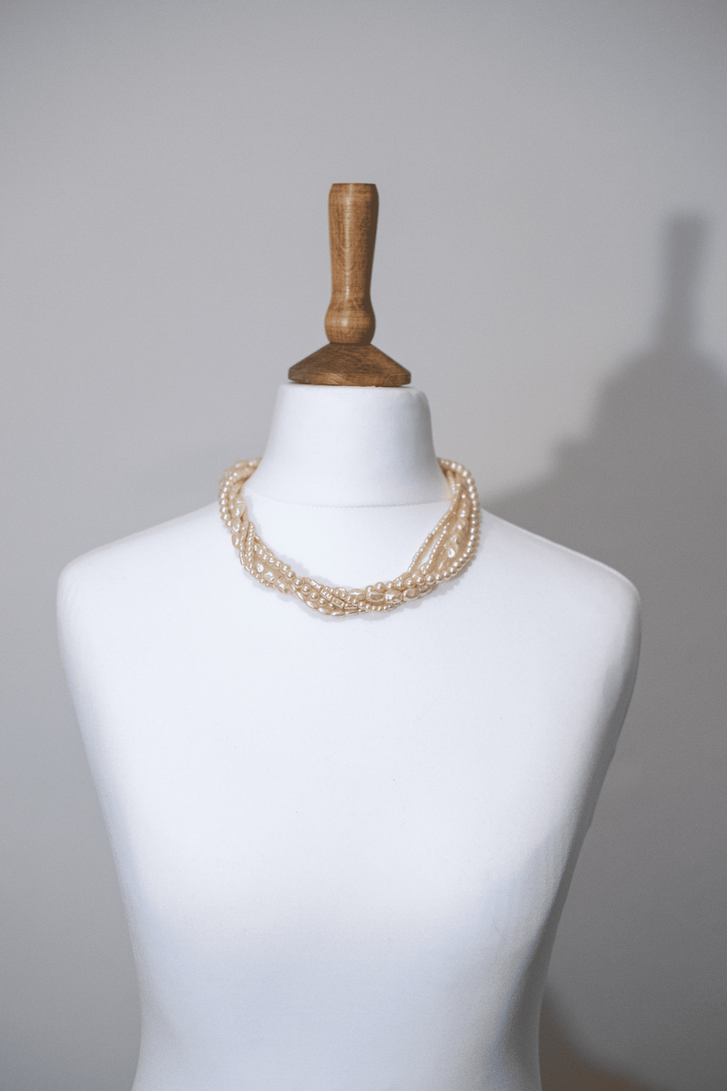 Faux pearl multi-strand necklace